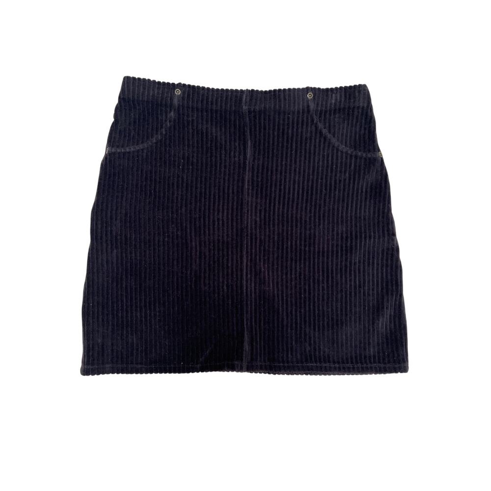 Hue Black Corduroy Mini Skirt